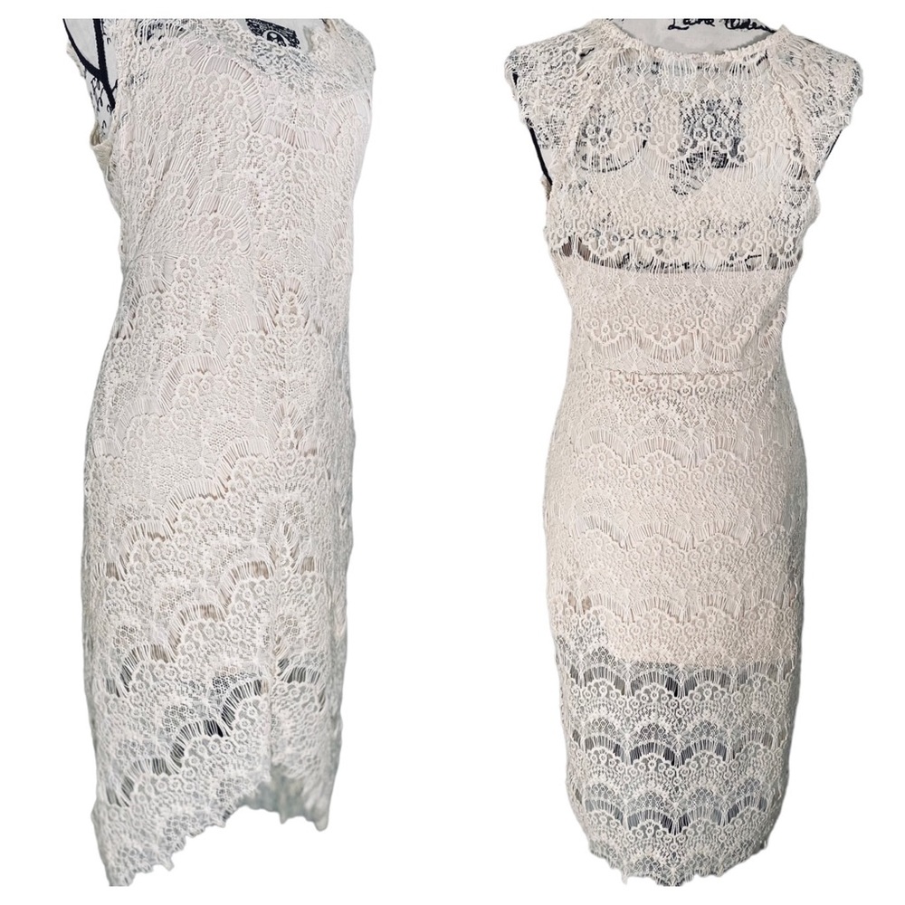Free People - Intimately Free - Sleeveless Lace Bodycon Style - Size M - Beige